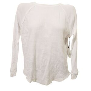Love, Fire White V-Neck Long Sleeve Tee Size Large‎